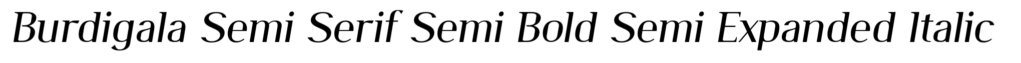 Burdigala Semi Serif Semi Bold Semi Expanded Italic image